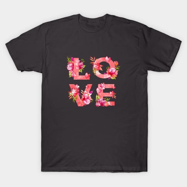 Floral Love T-Shirt by shohratkamalov